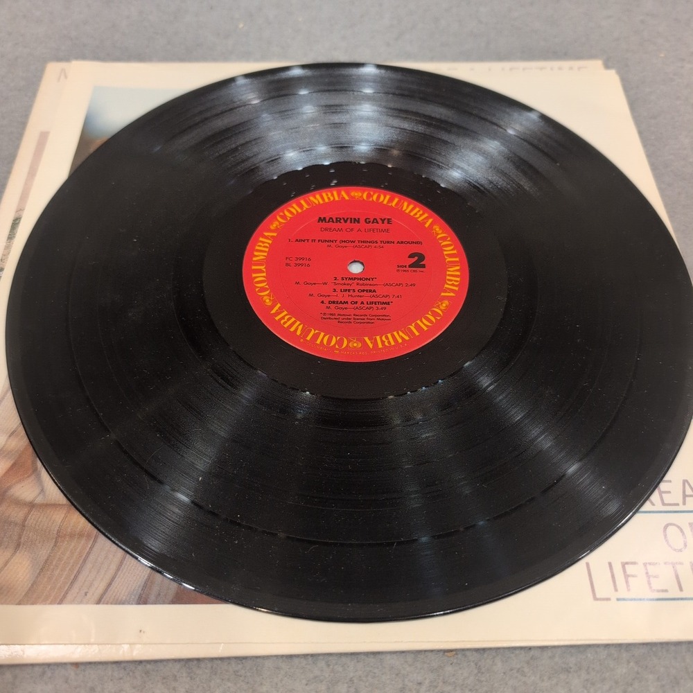 Marvin Gaye Dream of a Lifetime Vinyl LP Columbia FC 39916 1985 Soul Funk R&B - Picture 5 of 6